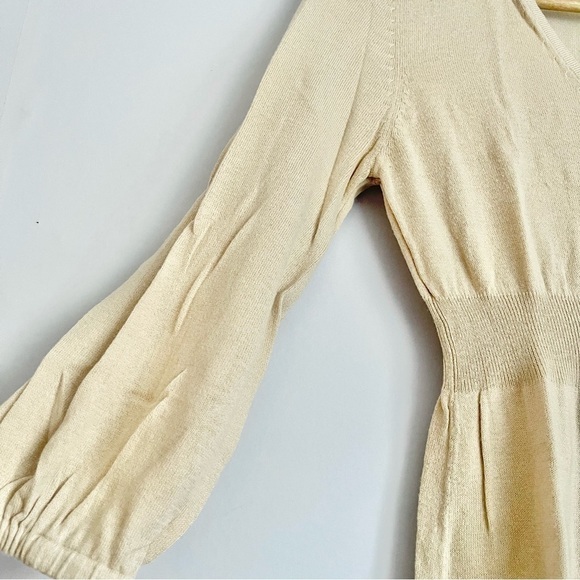 3/$20 ❤️ Marks & Spencer Tan Knit Lightweight Long Top UK 8/US 4 - Picture 3 of 8